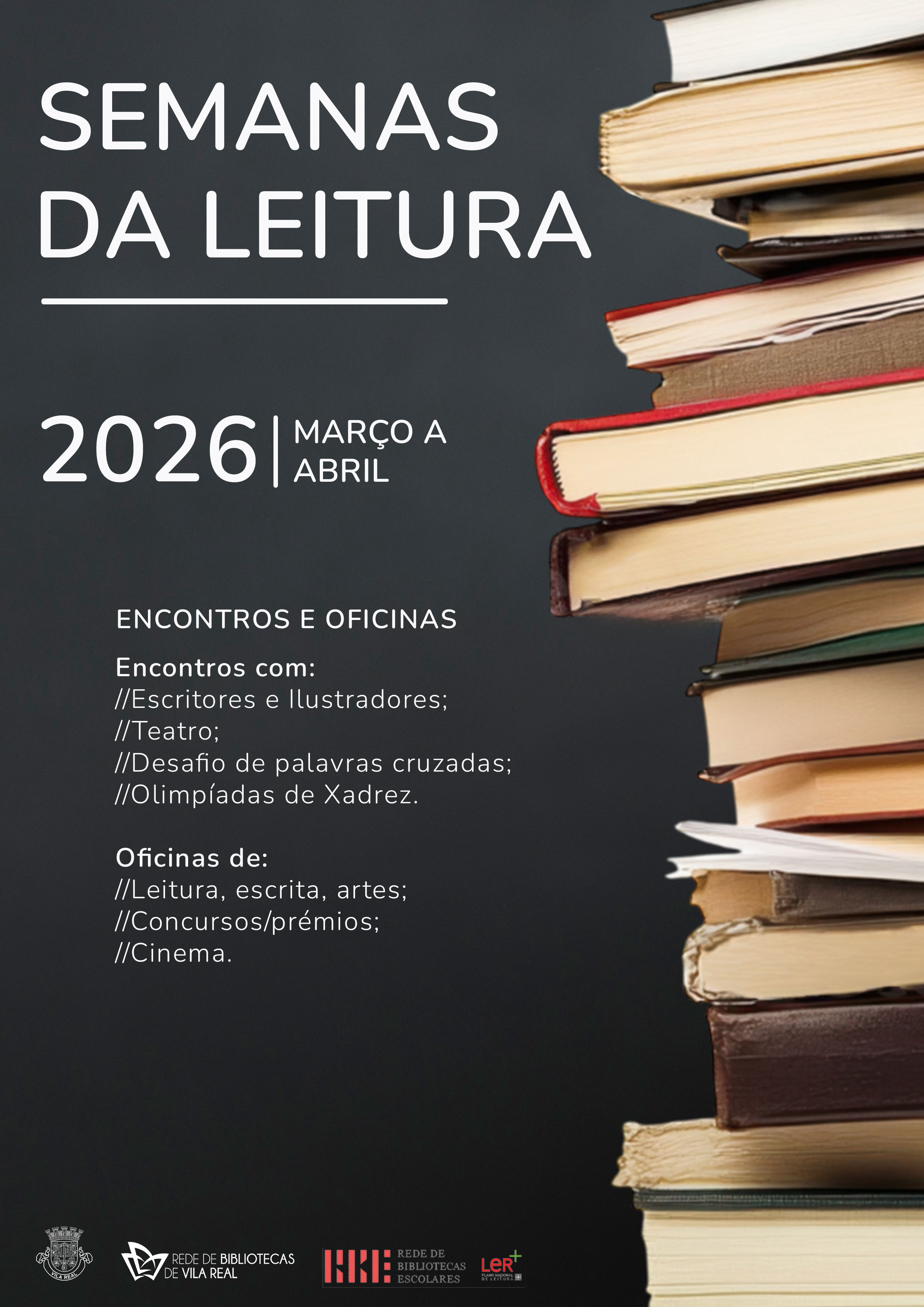 REDE DE BIBLIOTECAS DE VILA REAL (RBVR) PROMOVE A INICIATIVA “AS SEMANAS DA LEITURA”