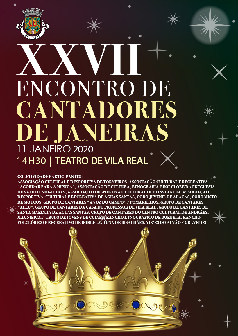 XXVII ENCONTRO DE CANTADORES DE JANEIRAS| 11 DE JANEIRO, 14H30|TEATRO DE VILA REAL